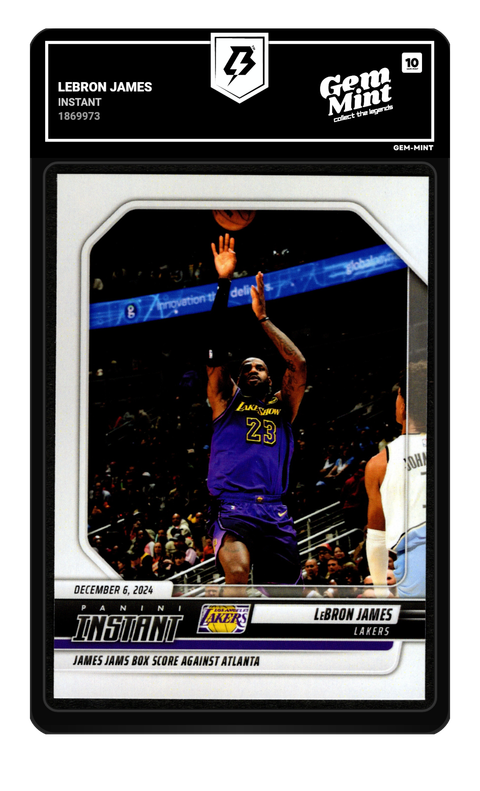 LeBron James 2024 Instant graded Gem Mint 10 by TradingCard360