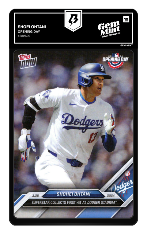 Shohei Ohtani 2024 Topps Now graded Gem Mint 10 by TradingCard360