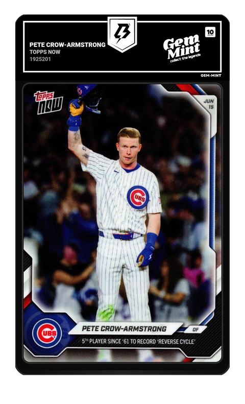 Pete Crow-Armstrong 2026 Topps Now graded Gem Mint 10 by TradingCard360