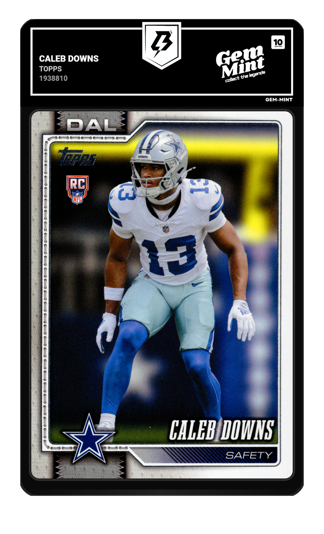 Caleb Downs graded Gem Mint 10