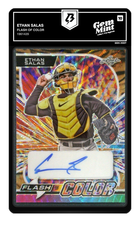 Ethan Salas 2023 Flash Of Color graded Gem Mint 10 by TradingCard360