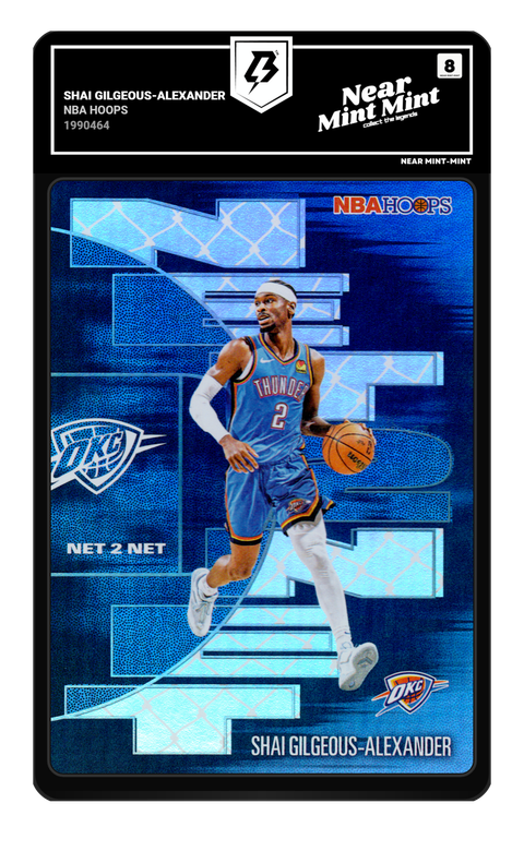 Shai Gilgeous-Alexander 2026 NBA Hoops graded NM-MT 8 by TradingCard360