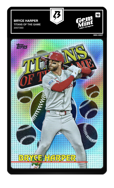 Bryce Harper 2026 Titans Of The Game graded Gem Mint 10 by TradingCard360