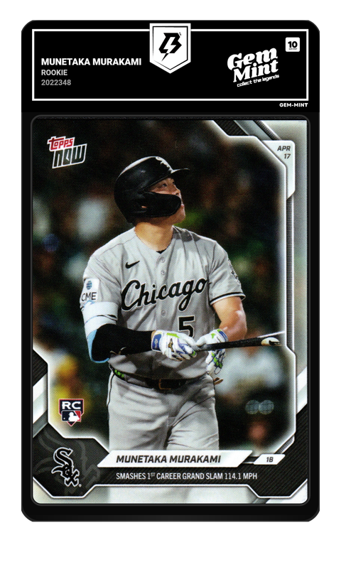 Munetaka Murakami 2026 Topps Now graded Gem Mint 10 by TradingCard360