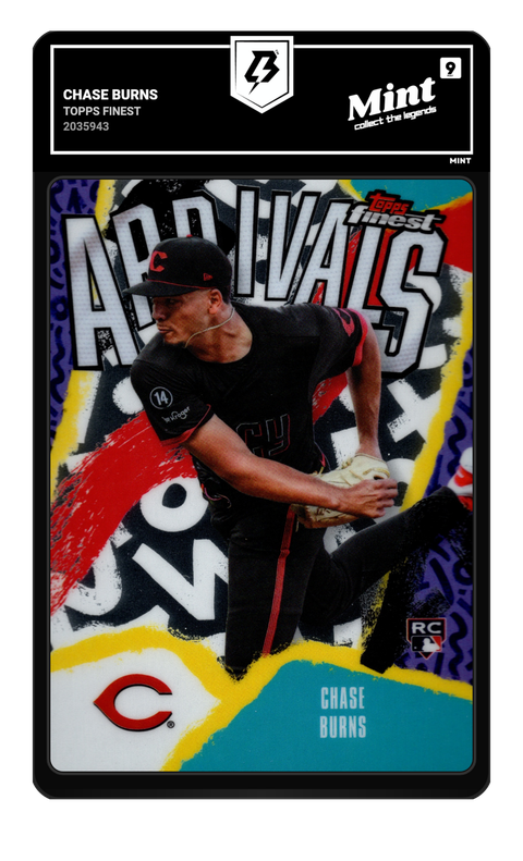 Chase Burns 2026 Topps Finest graded Mint 9 by TradingCard360