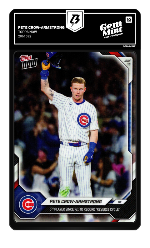 Pete Crow-Armstrong 2026 Topps Now graded Gem Mint 10 by TradingCard360