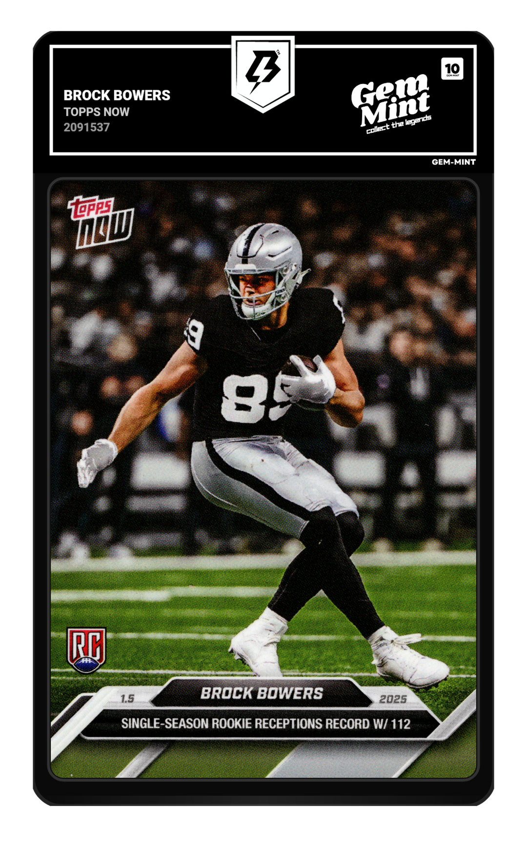 Brock Bowers graded Gem Mint 10