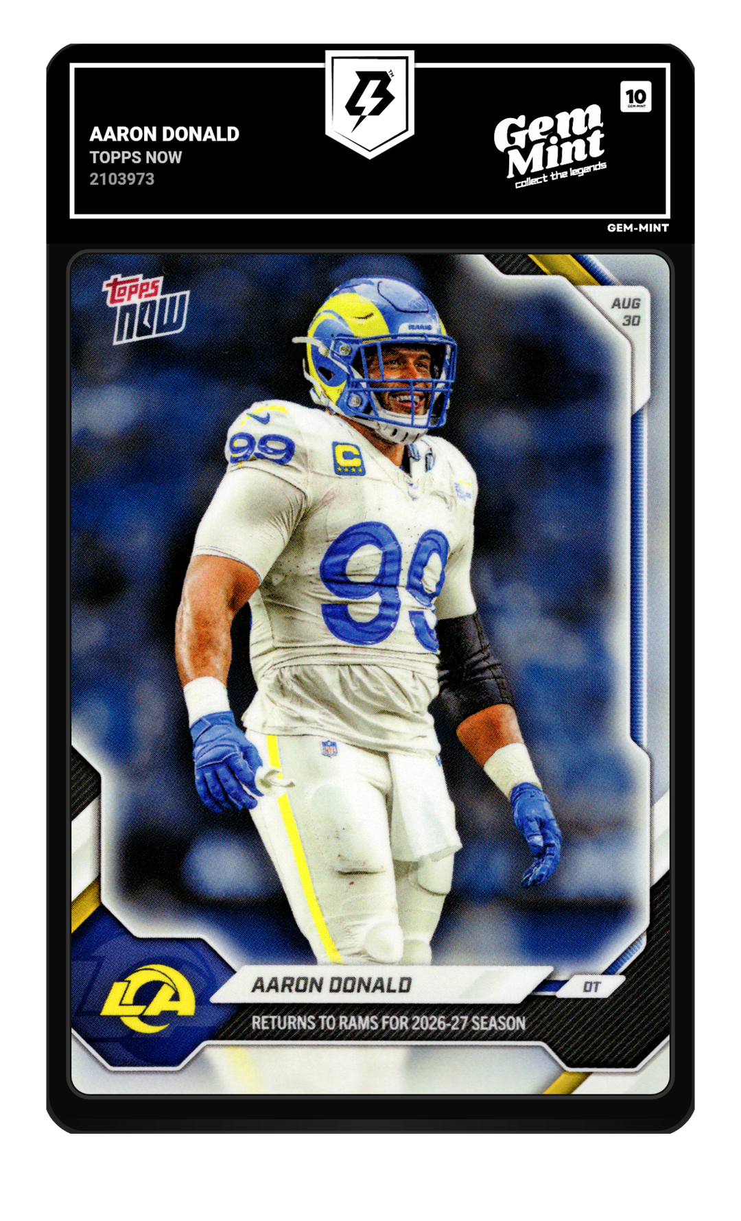 Aaron Donald graded Gem Mint 10