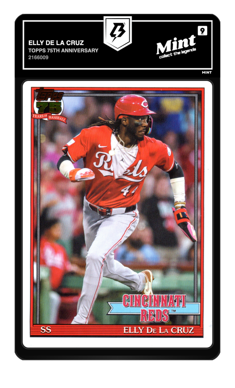 Elly De La Cruz 2026 Topps 75th Anniversary graded Mint 9 by TradingCard360