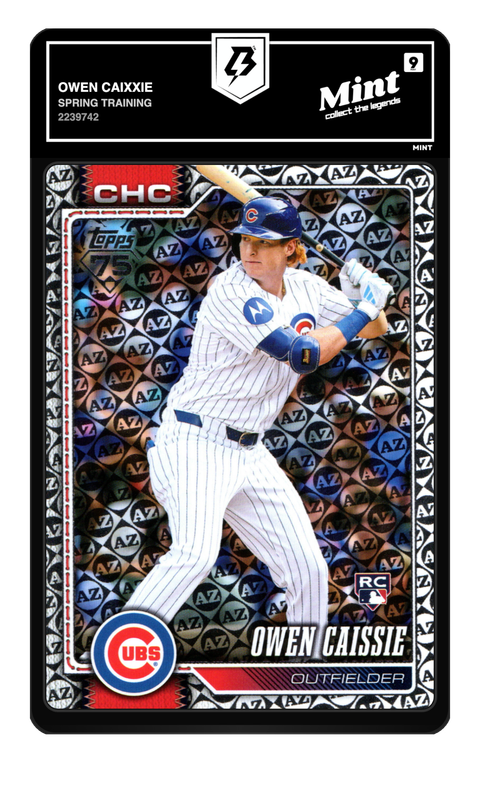 Owen Caissie 2026 Spring Training graded Mint 9 by TradingCard360