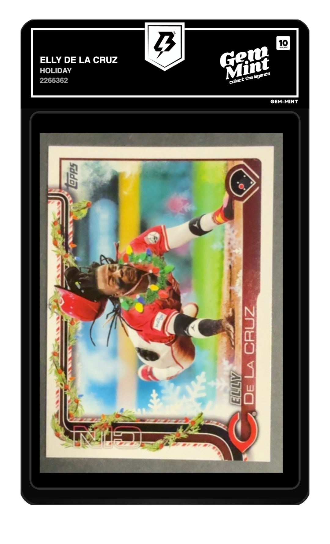 Graded slab — drag to flip between front and back