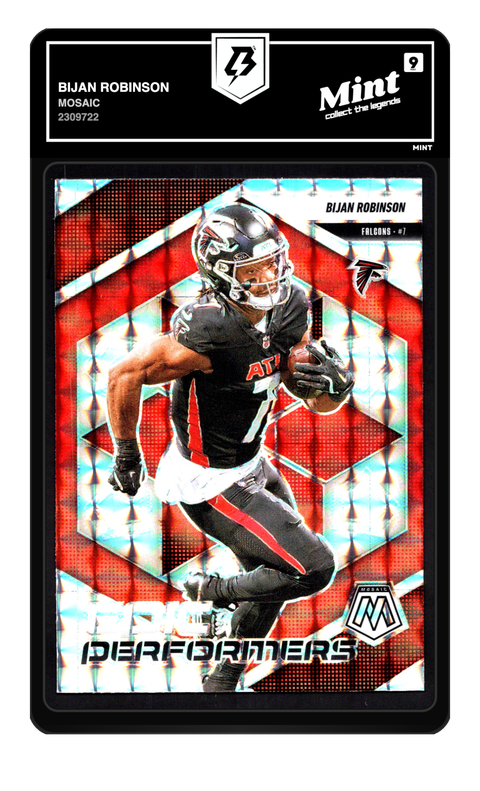 Bijan Robinson 2025 Mosaic graded Mint 9 by TradingCard360