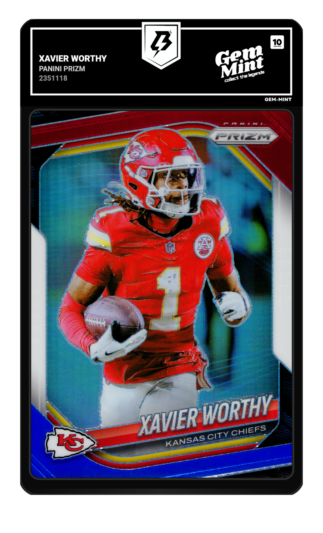Xavier Worthy graded Gem Mint 10