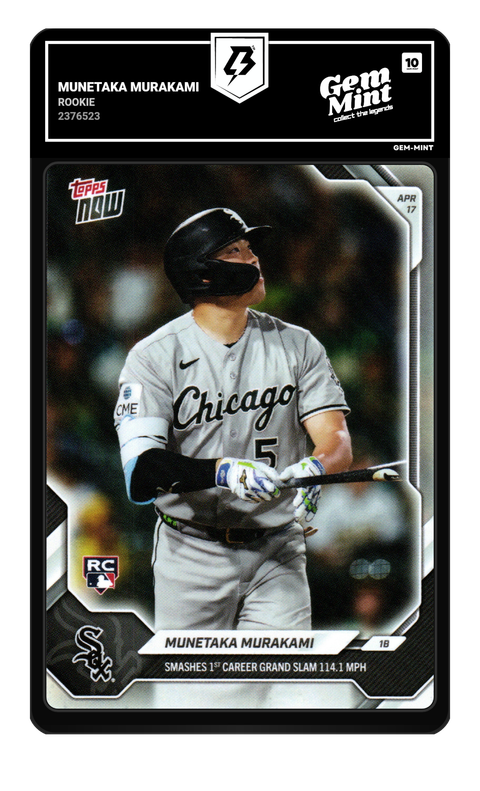 Munetaka Murakami 2026 Topps Now graded Gem Mint 10 by TradingCard360
