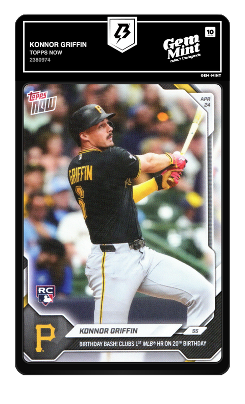 Konnor Griffin 2026 Topps Now graded Gem Mint 10 by TradingCard360