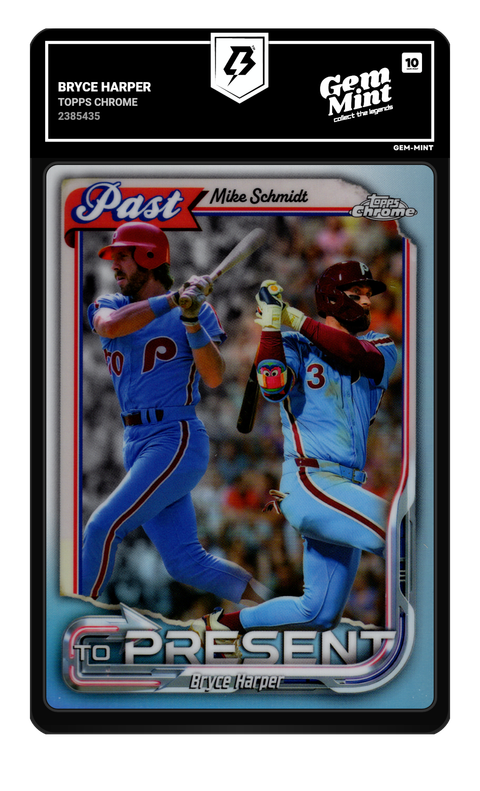 Bryce Harper 2026 Topps Chrome graded Gem Mint 10 by TradingCard360