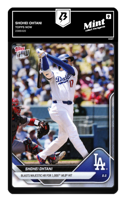 Shohei Ohtani 2023 Topps Now graded Mint 9 by TradingCard360