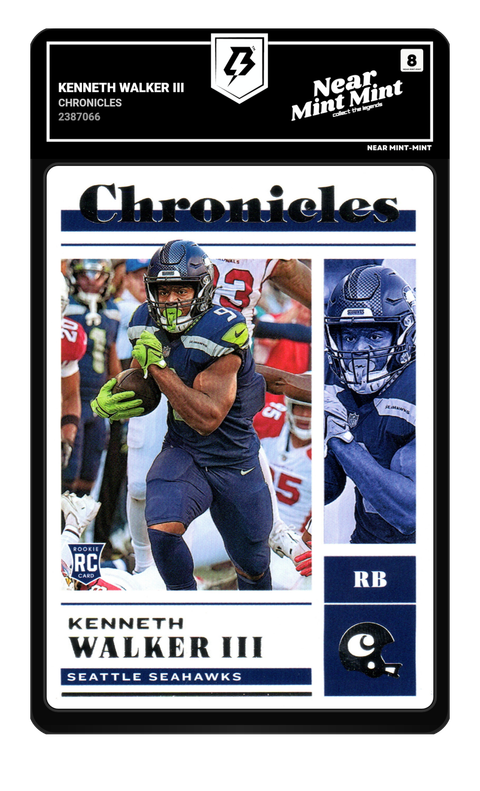 Kenneth Walker III 2022 Chronicles graded NM-MT 8 by TradingCard360