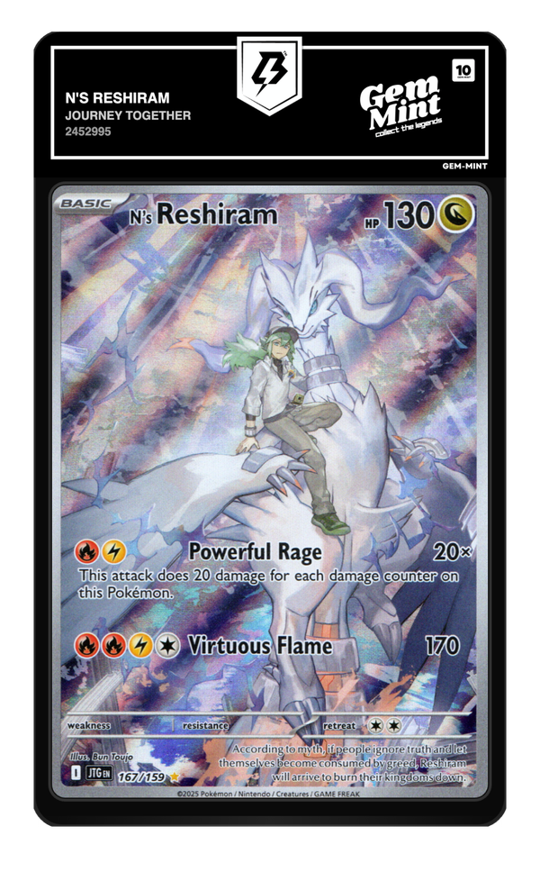 N's Reshiram graded Gem Mint 10