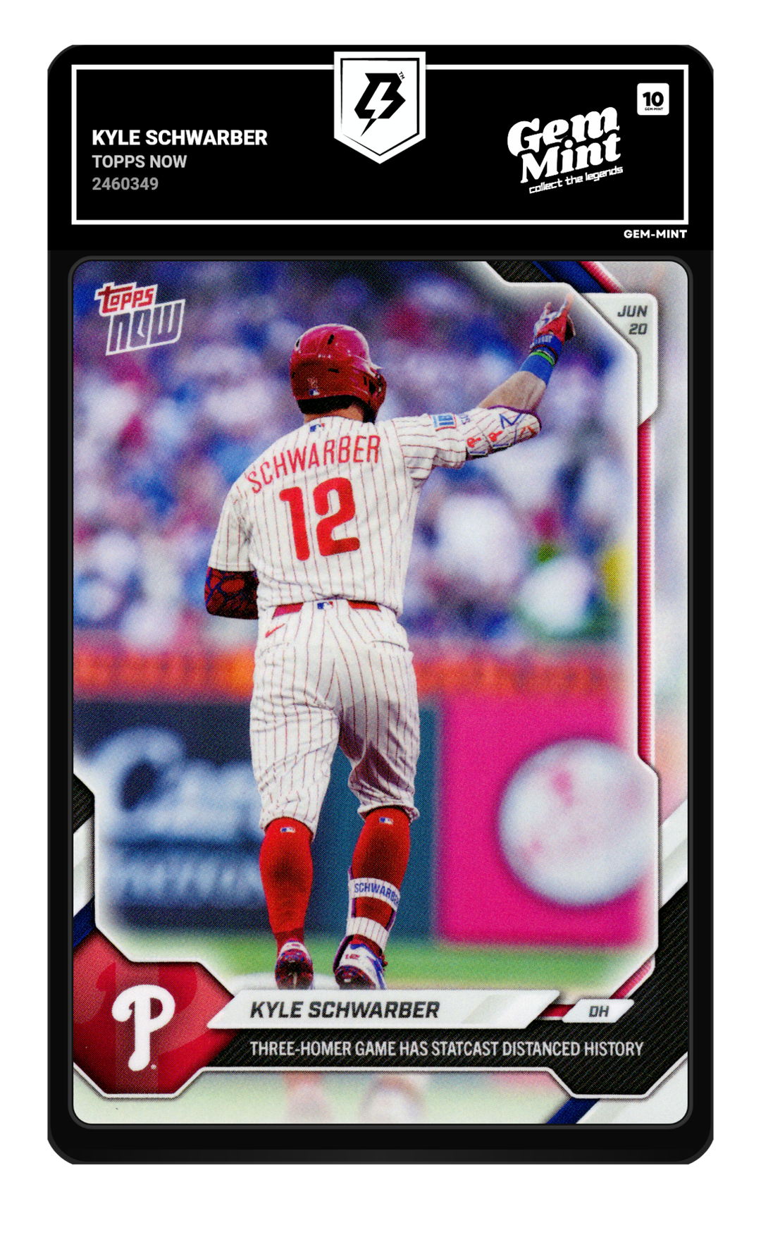 Kyle Schwarber graded Gem Mint 10