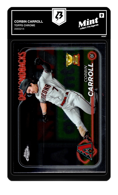 Corbin Carroll 2023 Topps Chrome graded Mint 9 by TradingCard360