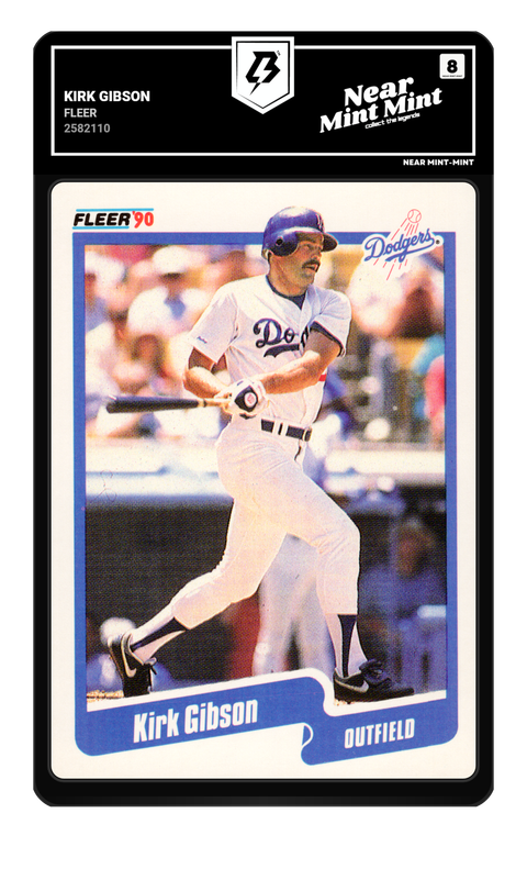 Kirk Gibson 1990 Fleer graded NM-MT 8 by TradingCard360