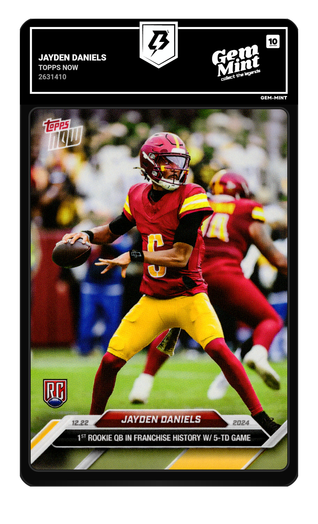 Jayden Daniels graded Gem Mint 10
