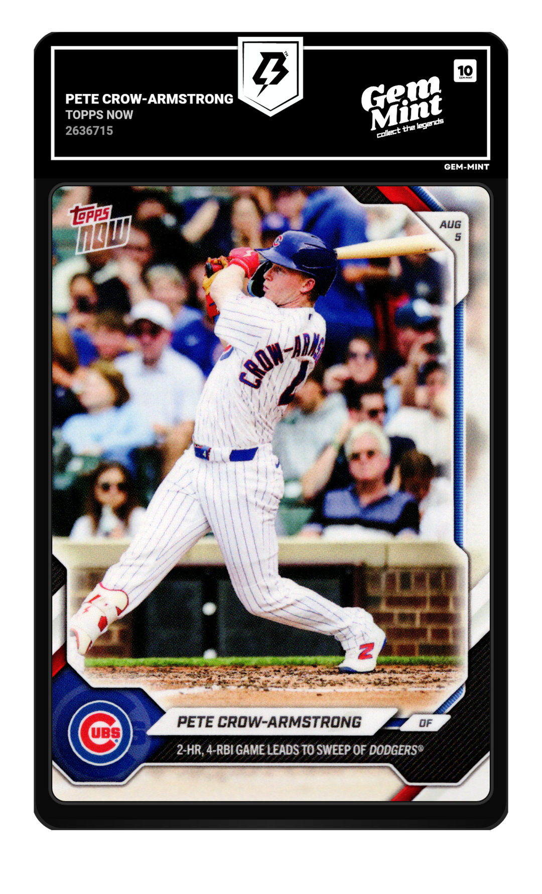 Pete Crow-Armstrong graded Gem Mint 10
