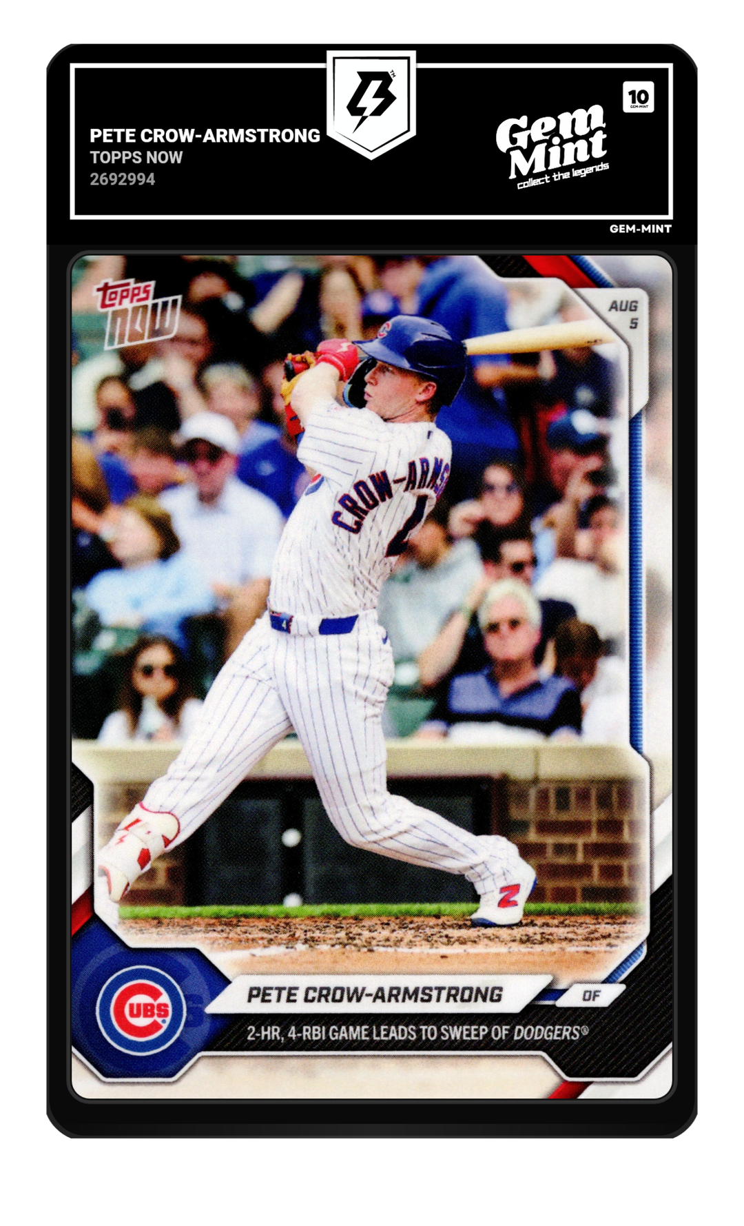 Pete Crow-Armstrong graded Gem Mint 10