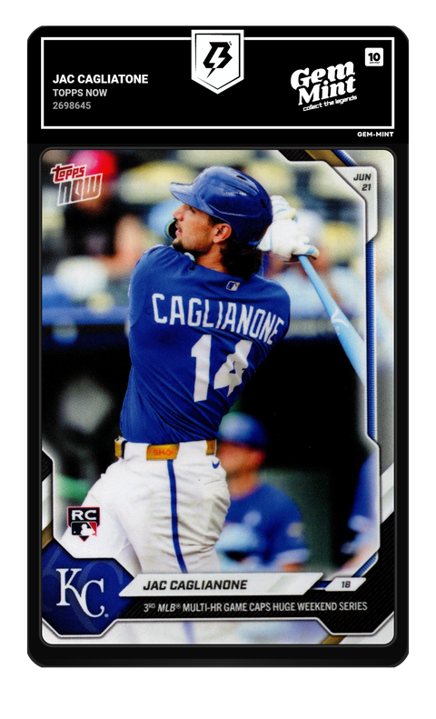 Jac Cagliatone 2026 Topps Now graded Gem Mint 10 by TradingCard360