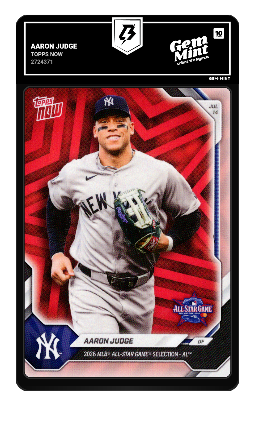 Aaron Judge graded Gem Mint 10