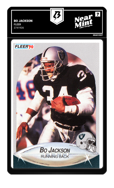 Bo Jackson 1990 Fleer graded Near Mint 7 by TradingCard360