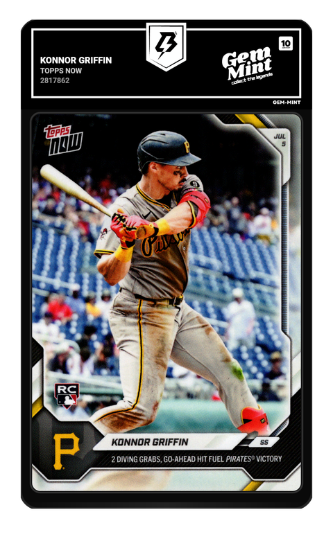 Konnor Griffin 2026 Topps Now graded Gem Mint 10 by TradingCard360