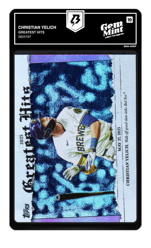 Christian Yelich 2026 Greatest Hits graded Gem Mint 10 by TradingCard360