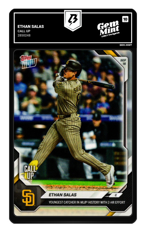 Ethan Salas 2026 Call up graded Gem Mint 10 by TradingCard360