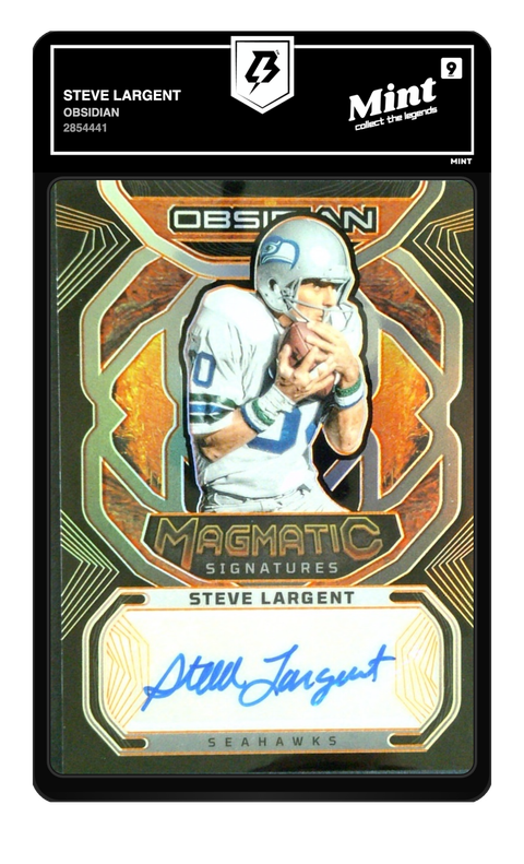 Steve Largent 2023 Obsidian graded Mint 9 by TradingCard360