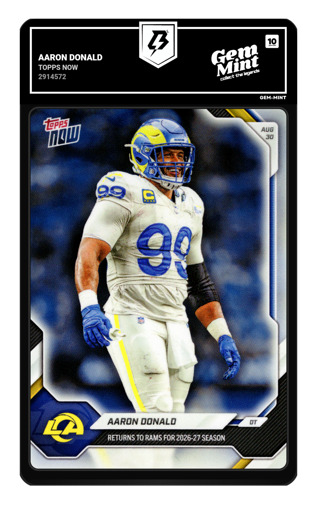 Aaron Donald graded Gem Mint 10