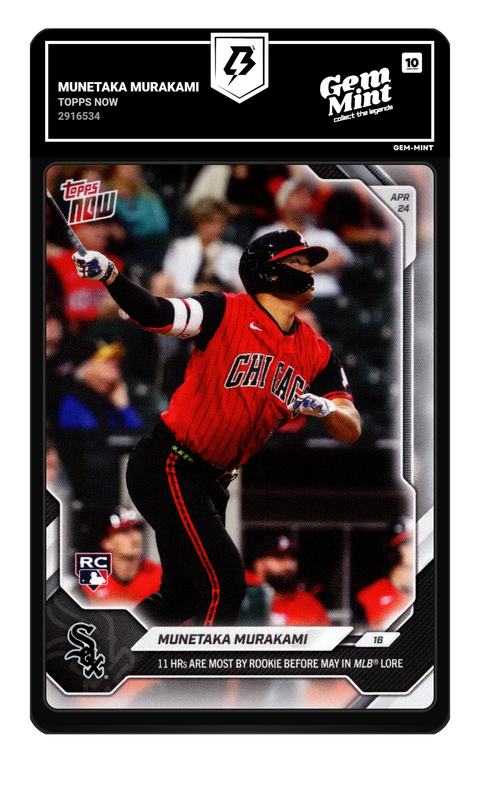 Munetaka Murakami 2026 Topps Now graded Gem Mint 10 by TradingCard360