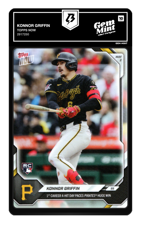 Konnor Griffin 2026 Topps Now graded Gem Mint 10 by TradingCard360