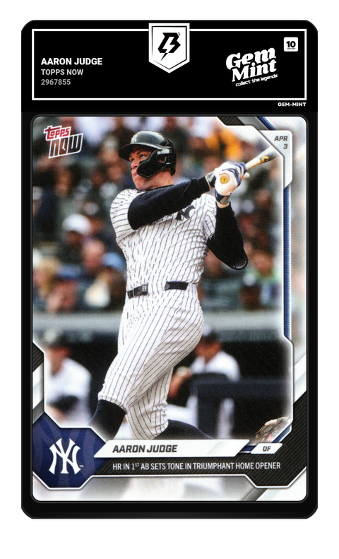 Aaron Judge 2026 Topps Now graded Gem Mint 10 by TradingCard360