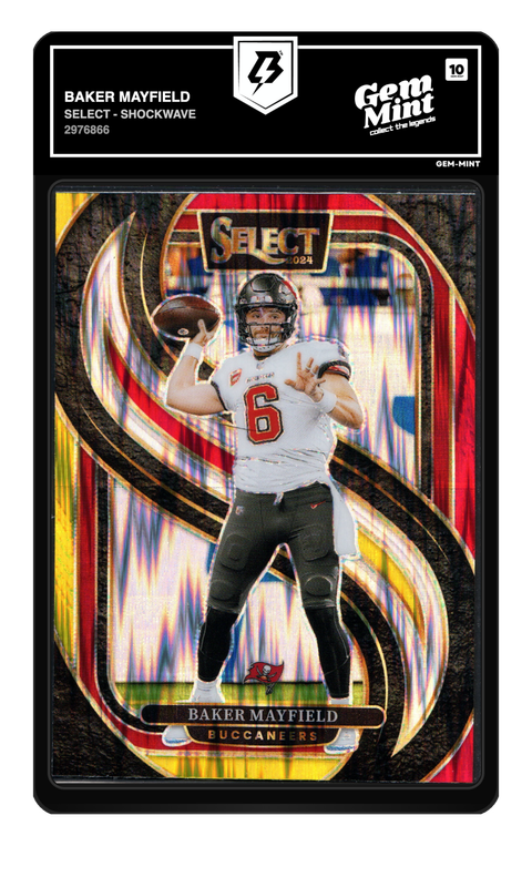 Baker Mayfield 2024 Select graded Gem Mint 10 by TradingCard360