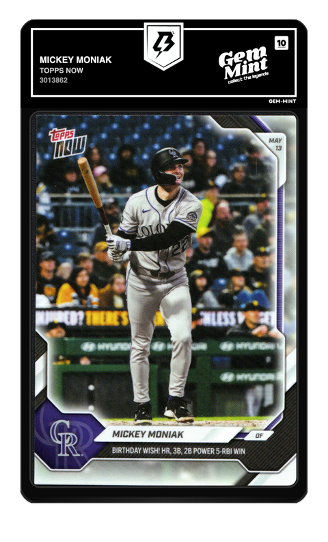 Mickey Moniak 2026 Topps Now graded Gem Mint 10 by TradingCard360