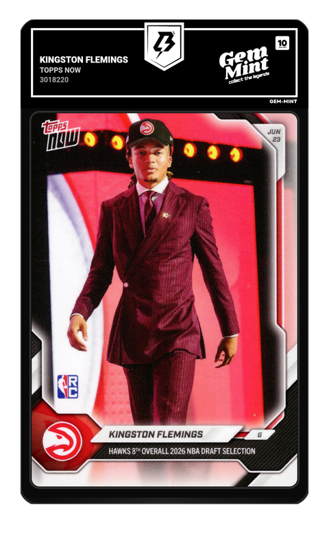 Kingston Flemings 2026 Topps Now graded Gem Mint 10 by TradingCard360