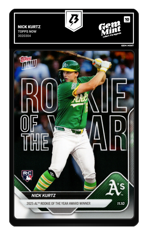 Nick Kurtz 2025 Topps Now graded Gem Mint 10 by TradingCard360