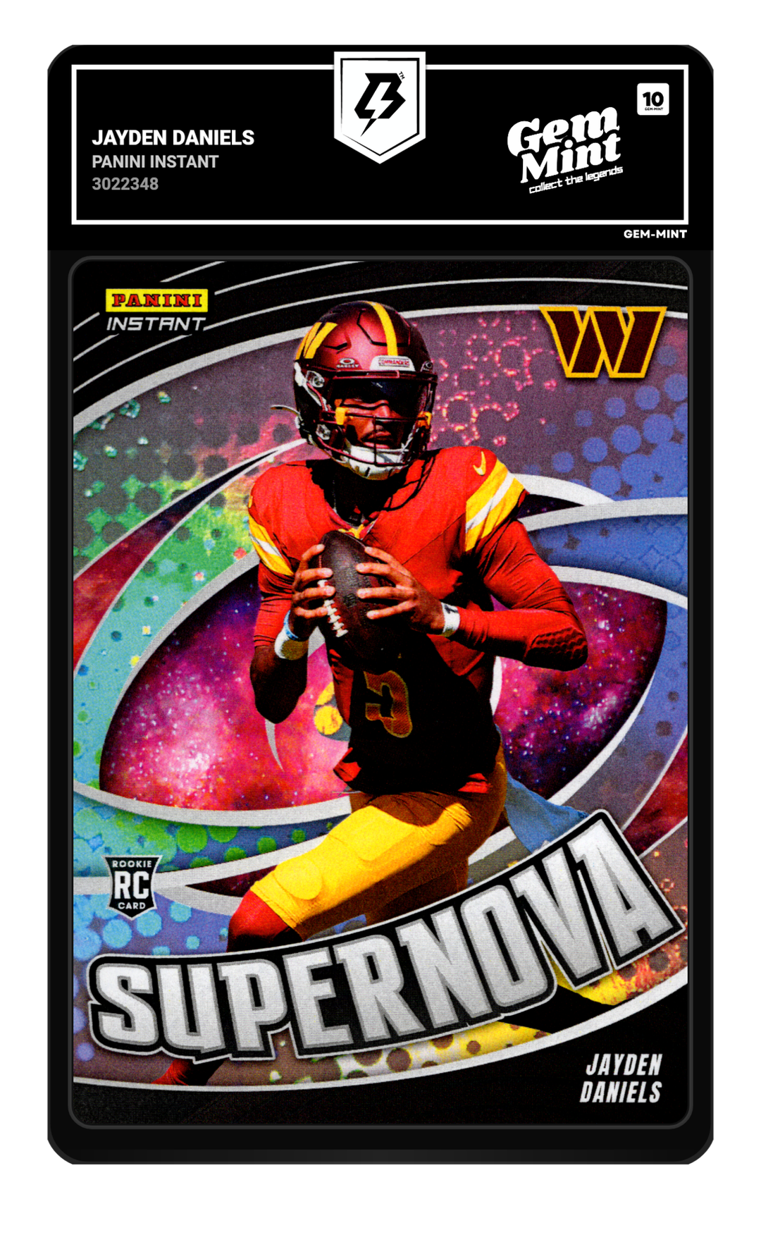 Jayden Daniels graded Gem Mint 10