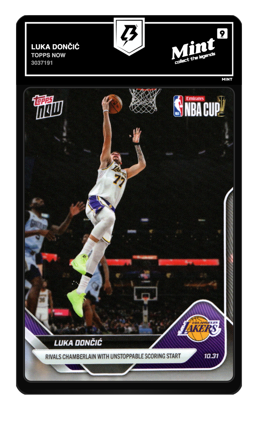 Graded slab — drag to flip between front and back
