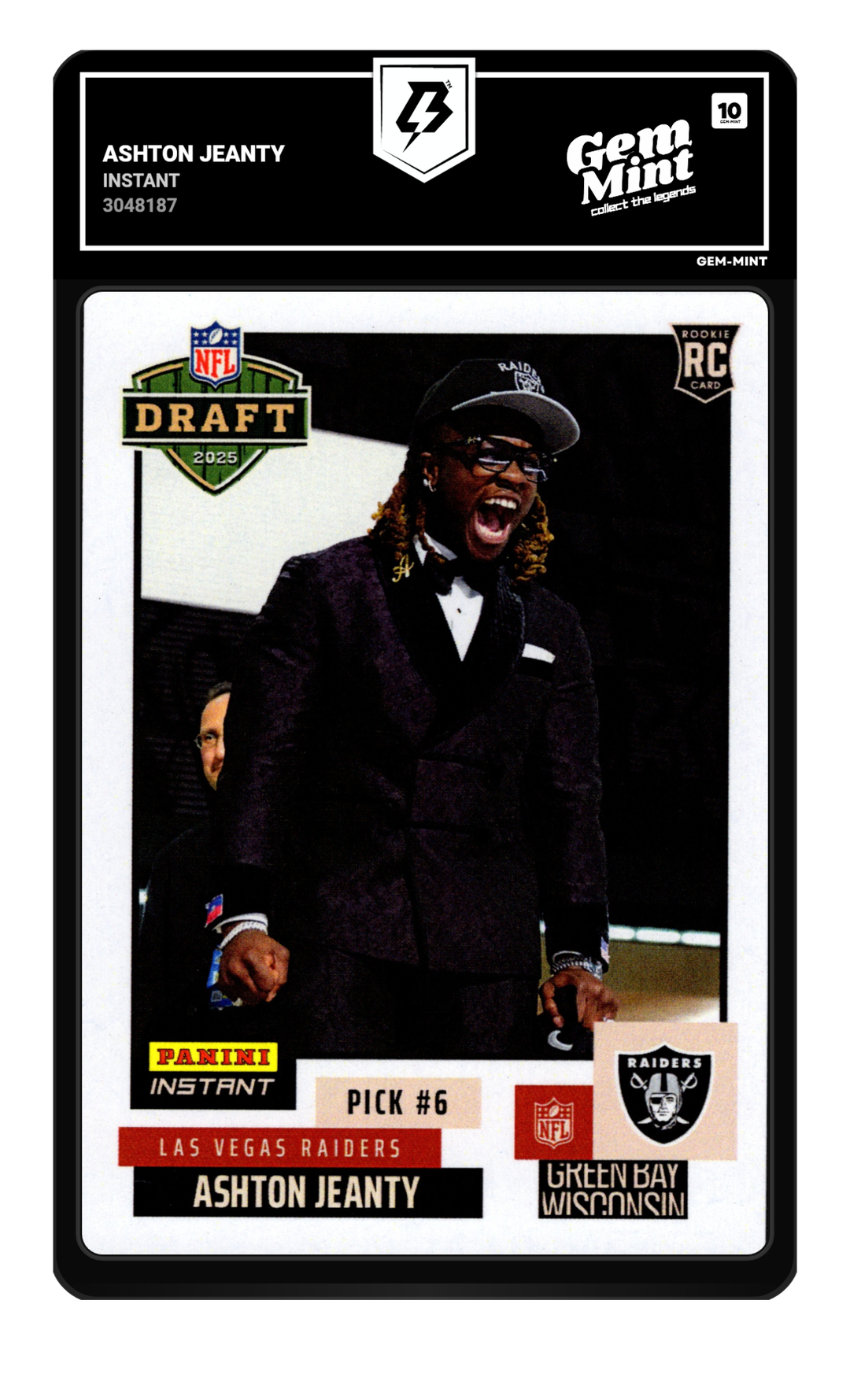 Ashton Jeanty graded Gem Mint 10