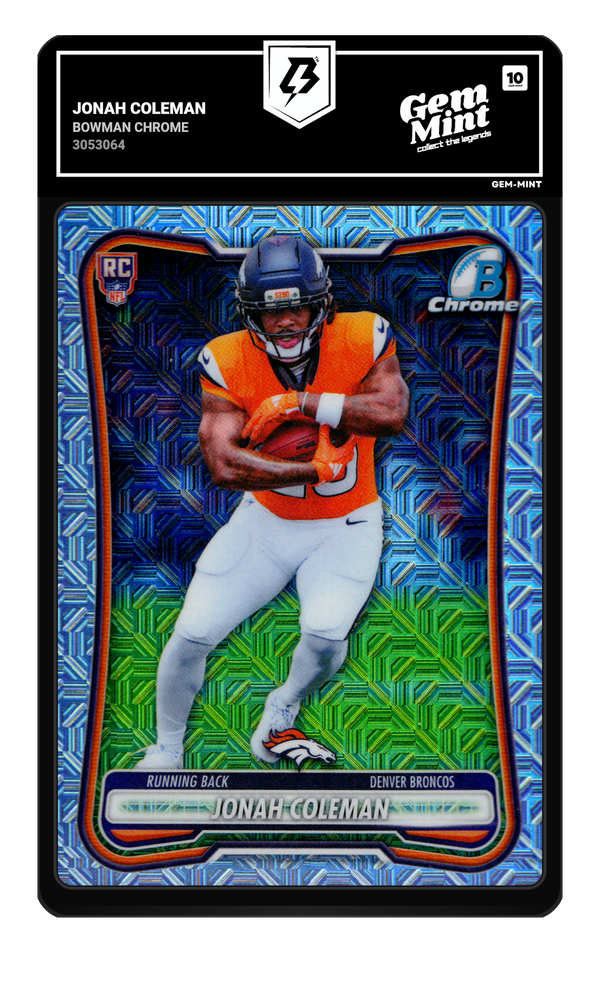 Jonah Coleman graded Gem Mint 10
