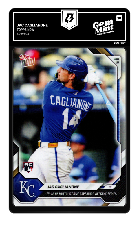 Jac Caglianone 2026 Topps Now graded Gem Mint 10 by TradingCard360