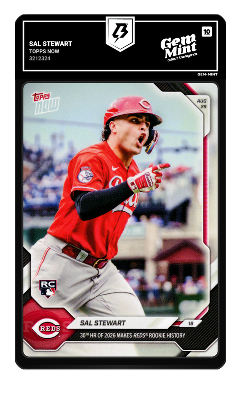 Sal Stewart 2026 Topps Now graded Gem Mint 10 by TradingCard360
